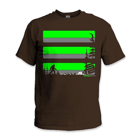Safetyshirtz Sasquatch High Visibility Tee, Brown, M 64041201M